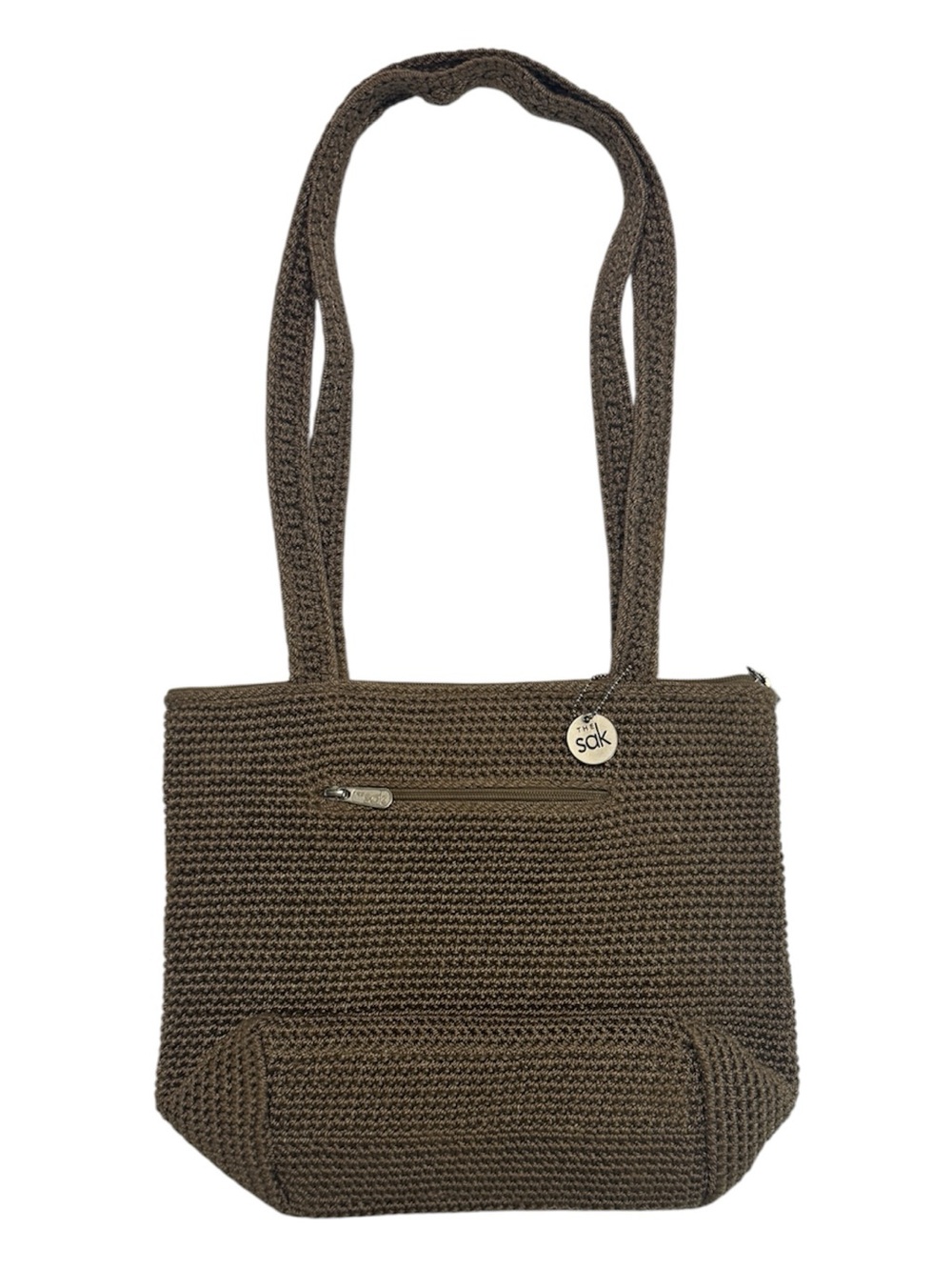 THE SAK | Handbag Purse Woven Durable Zippered Tan Hobo Style